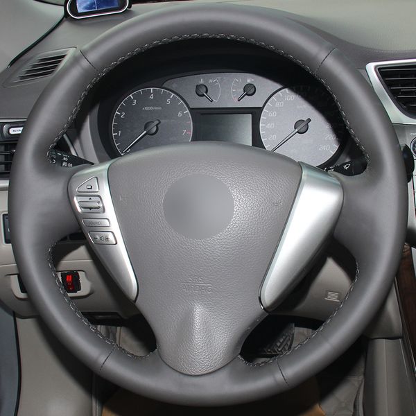 dark gray leather car steering wheel cover for nissan tiida sylphy sentra versa note 2014-2017
dark gray leather car steering wheel cover for nissan tiida sylphy sentra versa note 2014-2017