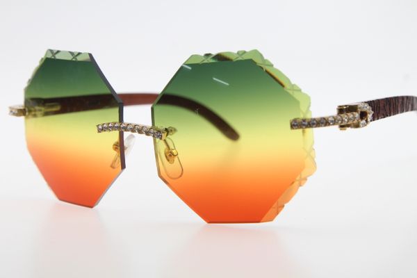 high end 4189706 rimless carved wood diamond sunglasses designer wood stone glasses carved green red lens new fashion classic glasses, White;black
high end 4189706 rimless carved wood diamond sunglasses designer wood stone glasses carved green red lens new fashion classic glasses, White;black