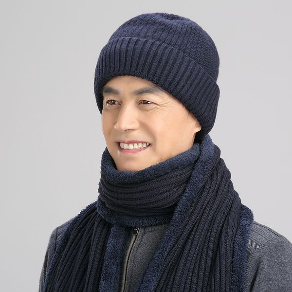 winter men cap middle-aged dad elderly grandpa knitted wool hat male outdoor warm leisure plus velvet hats soft scarf set h7145, Blue;gray
winter men cap middle-aged dad elderly grandpa knitted wool hat male outdoor warm leisure plus velvet hats soft scarf set h7145, Blue;gray
