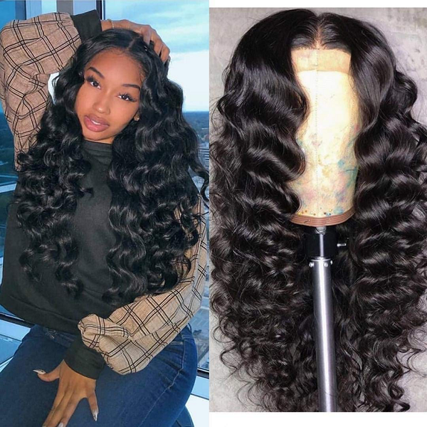 150 density loose wave 360 lace frontal wig brazilian remy 370 lace frontal human hair wigs pre plucked deep part for women, Black;brown
150 density loose wave 360 lace frontal wig brazilian remy 370 lace frontal human hair wigs pre plucked deep part for women, Black;brown