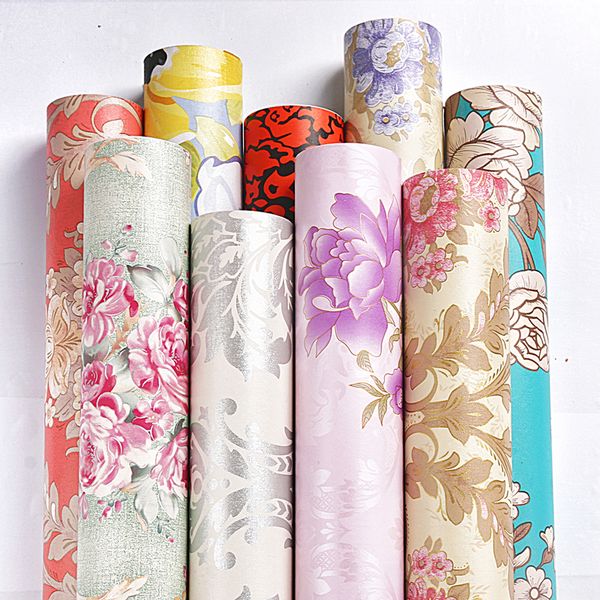 waterproof thick european-style self-adhesive wallpaper furniture living room bedroom tv background wall damascus wallpaper wall stickers