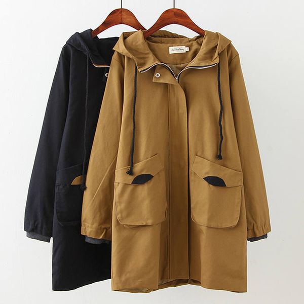 fashion large size female 2019 new spring autumn coats loose cardigan windbreaker jacket for women outerwear x306, Tan;black
fashion large size female 2019 new spring autumn coats loose cardigan windbreaker jacket for women outerwear x306, Tan;black
