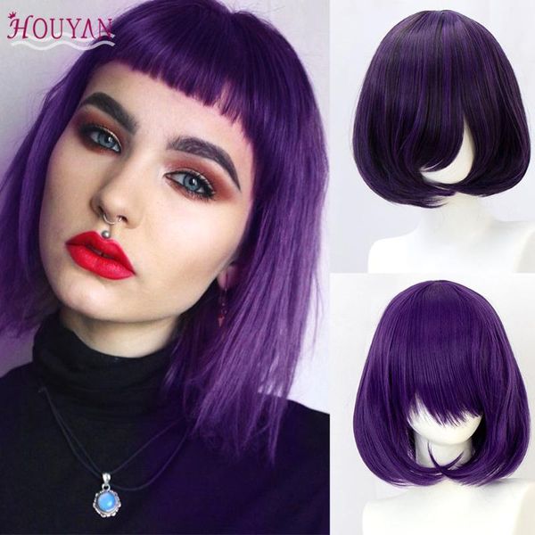 houyan short straight hair fashion short hair hairstyle wig female bangs style available synthetic wig, Black
houyan short straight hair fashion short hair hairstyle wig female bangs style available synthetic wig, Black