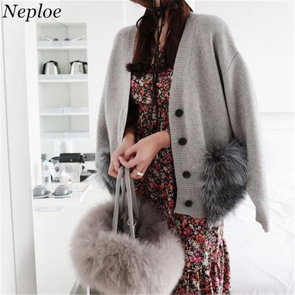 neploe fur pockets knitted cardigan winter women sweater coat long sleeve v neck single button cardigans pull femme 51572, White
neploe fur pockets knitted cardigan winter women sweater coat long sleeve v neck single button cardigans pull femme 51572, White