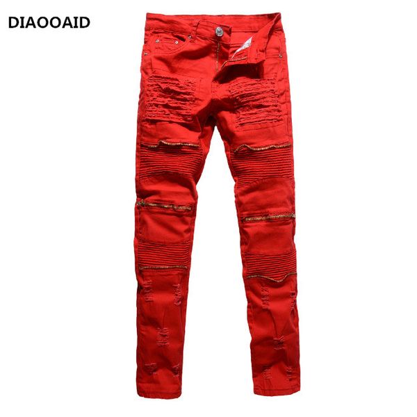 men's jeans 2021 high street tide stretch pants feet male trousers zipper brand 009 red, Blue
men's jeans 2021 high street tide stretch pants feet male trousers zipper brand 009 red, Blue