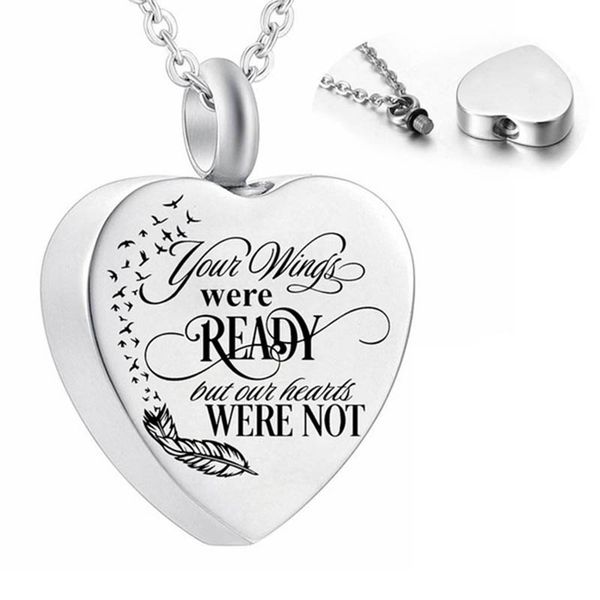 necklace for ashes urn jewelry memorial pendant with fill kit and gift velvet bag your wings were ready but our hearts were not, Silver
necklace for ashes urn jewelry memorial pendant with fill kit and gift velvet bag your wings were ready but our hearts were not, Silver