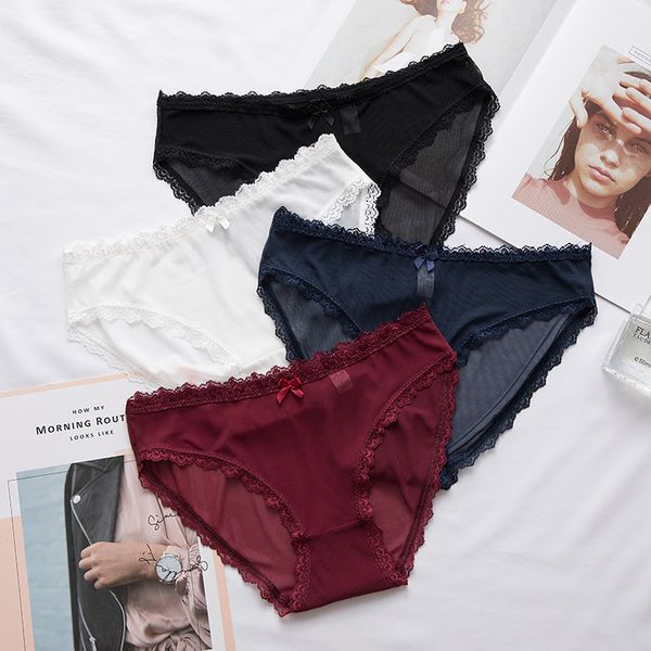3pcs ultra-thin panties women lace low-rise solid briefs panties for women ladies underwear comfort intimate, Black;pink
3pcs ultra-thin panties women lace low-rise solid briefs panties for women ladies underwear comfort intimate, Black;pink