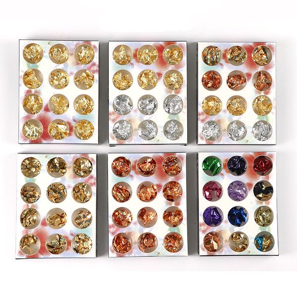 12pcs/box gold mixed irregular aluminum foil glitter nail art sticker glitter diy manicure uv gel polish nail decoration tool, Black
12pcs/box gold mixed irregular aluminum foil glitter nail art sticker glitter diy manicure uv gel polish nail decoration tool, Black
