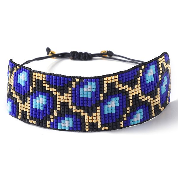 bluestar fashion boho summer lady woven bangles handmade braided blue color leopard grain miyuki bead bracelets, Black
bluestar fashion boho summer lady woven bangles handmade braided blue color leopard grain miyuki bead bracelets, Black