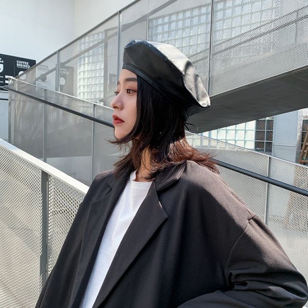 fashion autumn winter black pu leather beret hats women warm caps female french femme fashion design adjustable beret hat, Blue;gray
fashion autumn winter black pu leather beret hats women warm caps female french femme fashion design adjustable beret hat, Blue;gray