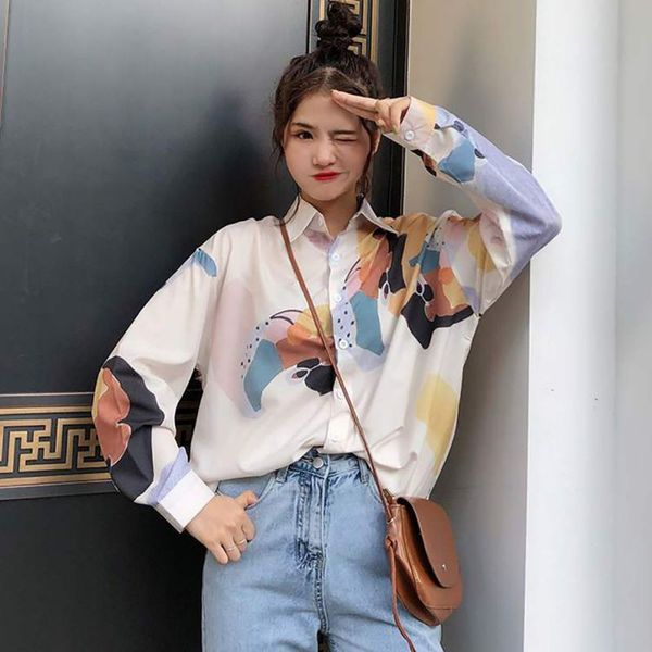 autumn long sleeve women's blouses ladies fashion lapel printed shirt retro blouse loose casual women blusa feminina 2020, White
autumn long sleeve women's blouses ladies fashion lapel printed shirt retro blouse loose casual women blusa feminina 2020, White