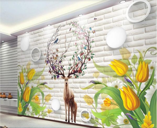 3d room wallpaer custom p murals tulip elk 3d brick wall tv background wall wallpaper for walls 3d
3d room wallpaer custom p murals tulip elk 3d brick wall tv background wall wallpaper for walls 3d