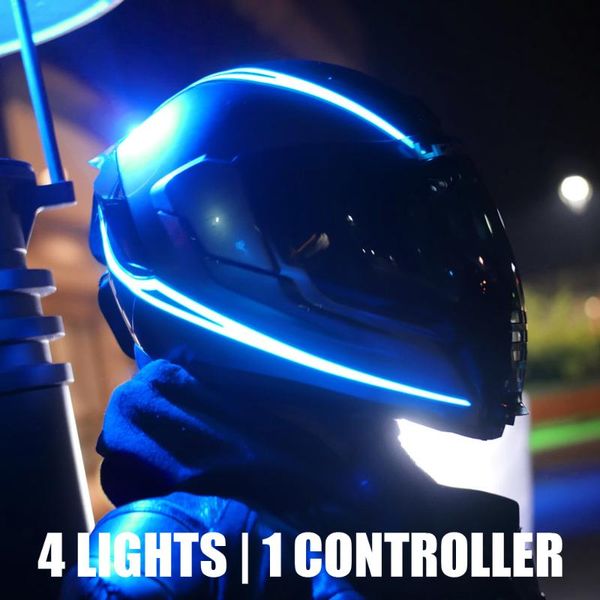 4 pcs motorcycle helmet light strip waterproof led el cold light night riding signal luminous modified helmet sticker
4 pcs motorcycle helmet light strip waterproof led el cold light night riding signal luminous modified helmet sticker