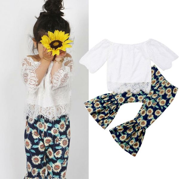 toddler kids baby girls lace sunflower loose pants bell bottoms outfits set, White
toddler kids baby girls lace sunflower loose pants bell bottoms outfits set, White