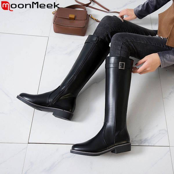 moonmeek 2020 new knee high boots round toe zip autumn winter boots round toe low heels ladies riding big size 34-43, Black
moonmeek 2020 new knee high boots round toe zip autumn winter boots round toe low heels ladies riding big size 34-43, Black
