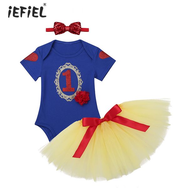2020 adorable baby girls first birthday fairy tale princess costume short sleeves 3d flower baby romper with tutu dress headband, White
2020 adorable baby girls first birthday fairy tale princess costume short sleeves 3d flower baby romper with tutu dress headband, White
