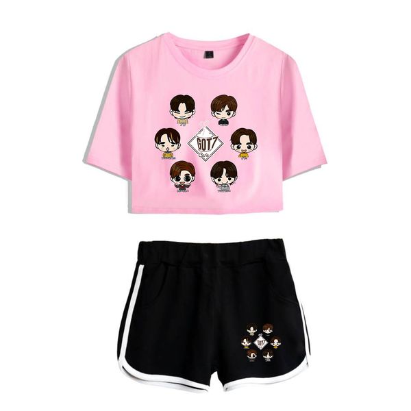 frdun got7 women' sets casual girls short sleeve cute women pink t-shirt fashion summer 2 piece set casual clothes, White
frdun got7 women' sets casual girls short sleeve cute women pink t-shirt fashion summer 2 piece set casual clothes, White