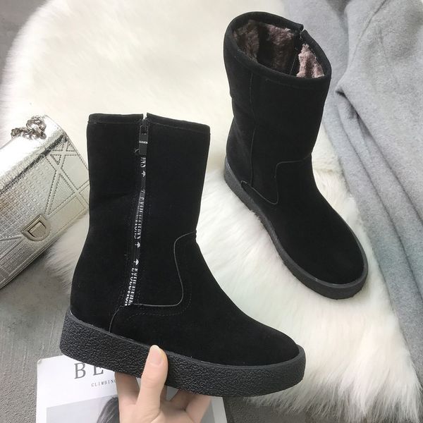 women platform new warm plush winter women snow boots fashion plus velvet boots non-slip chaussure u11-50, Black
women platform new warm plush winter women snow boots fashion plus velvet boots non-slip chaussure u11-50, Black