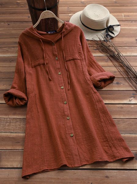 womens designerautumn color brushed cotton and linen hooded long sleeve base shirt, White
womens designerautumn color brushed cotton and linen hooded long sleeve base shirt, White