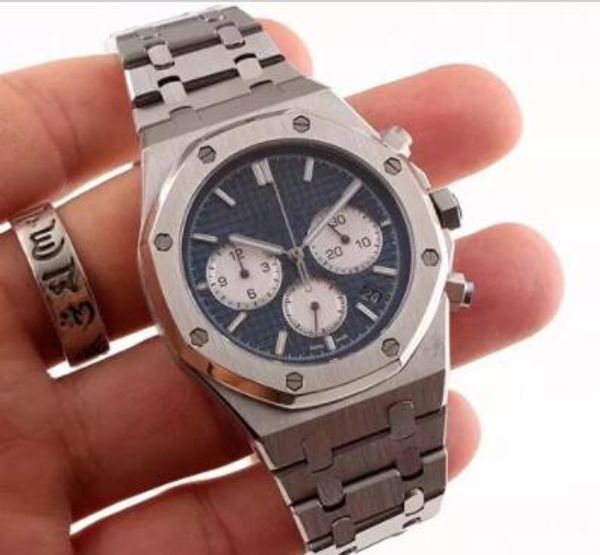 new luxury men's watch stainless steel 42mm vk quartz chronograph movement sports men business sapphire wristwatch 254265, Slivery;brown
new luxury men's watch stainless steel 42mm vk quartz chronograph movement sports men business sapphire wristwatch 254265, Slivery;brown