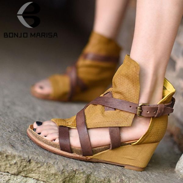 bonjomarisa retro girl mixed color open toe buckle wedges fashion platform sandals women 2020 consise summer shoes woman, Black
bonjomarisa retro girl mixed color open toe buckle wedges fashion platform sandals women 2020 consise summer shoes woman, Black
