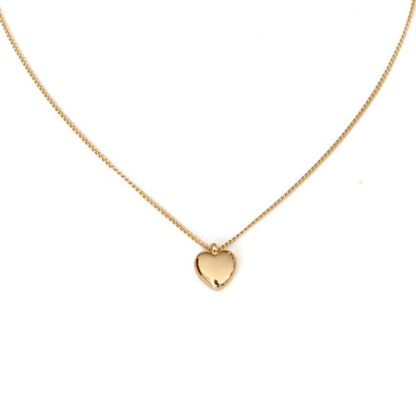 fashion gold color copper latest glossy heart necklace new lovers metal pendant simple charm necklace for femme women, Silver
fashion gold color copper latest glossy heart necklace new lovers metal pendant simple charm necklace for femme women, Silver