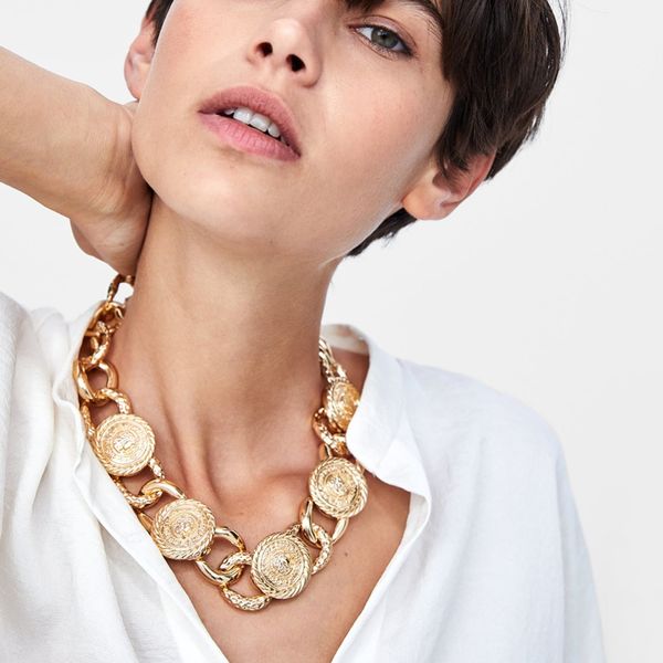 vedawas gold color maxi metal link necklace for women trendy metal chokers necklaces christmas party jewelry accessories x3, Silver
vedawas gold color maxi metal link necklace for women trendy metal chokers necklaces christmas party jewelry accessories x3, Silver