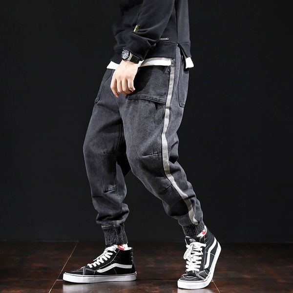 men's pants men hip jeans side striped trousers fashion cool harem plus size 28 42 streetwear, Black
men's pants men hip jeans side striped trousers fashion cool harem plus size 28 42 streetwear, Black