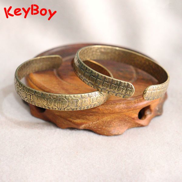 vintage brass hundred chinese letters blessing bangle adjustable pure copper lucky women men hand bracelet decorations crafts, Black
vintage brass hundred chinese letters blessing bangle adjustable pure copper lucky women men hand bracelet decorations crafts, Black