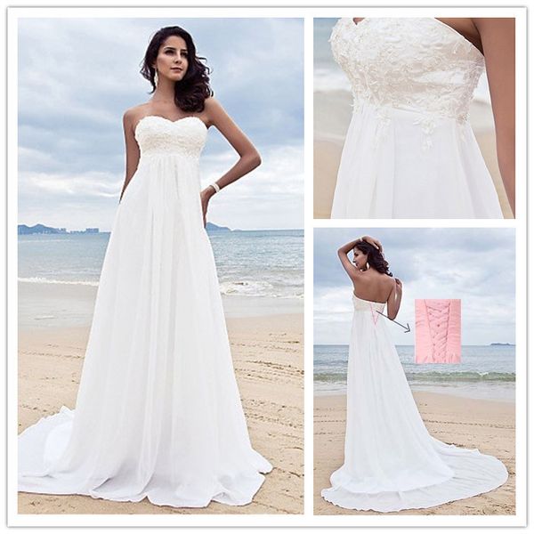 boho beach wedding dresses with lace 2020 sweetheart neckline simple wedding gowns lace up bride dress vestidos, White
boho beach wedding dresses with lace 2020 sweetheart neckline simple wedding gowns lace up bride dress vestidos, White