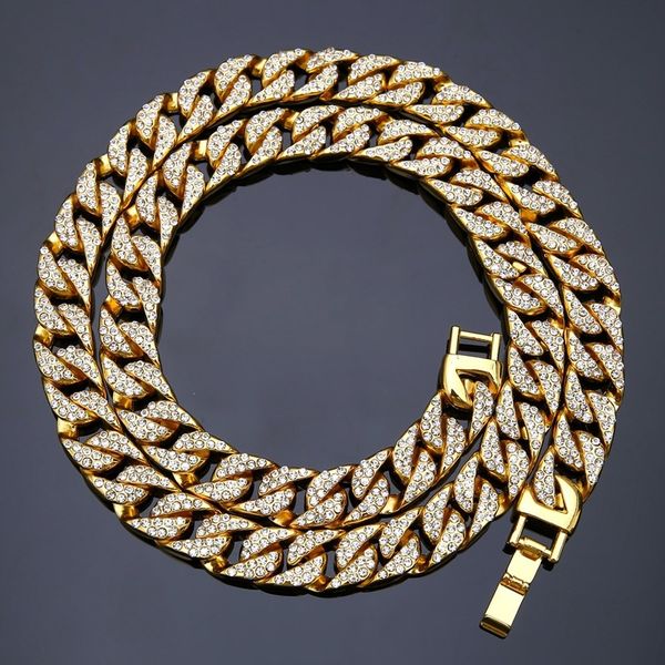 cuban link chains necklace full of diamonds cuban chain trendsetter hiphop accessories hiphop men's necklace, Silver
cuban link chains necklace full of diamonds cuban chain trendsetter hiphop accessories hiphop men's necklace, Silver