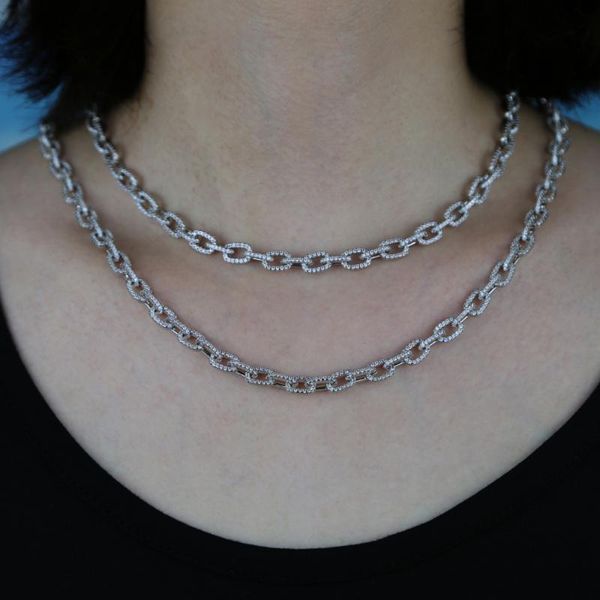 3 length hip hop iced out miami cuban sparking chain necklace paved white cz for women wedding gift 2020 new design, Silver
3 length hip hop iced out miami cuban sparking chain necklace paved white cz for women wedding gift 2020 new design, Silver