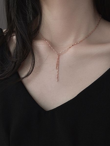small square tassel necklace female 925 sterling silver simple all-match choker rose gold necklace 7850
small square tassel necklace female 925 sterling silver simple all-match choker rose gold necklace 7850