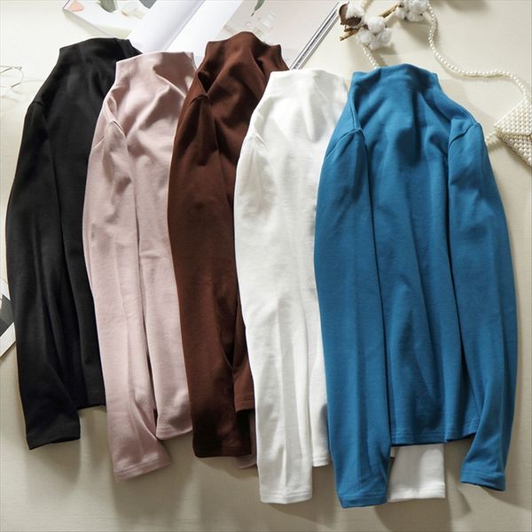 cotton long-sleeved t- women's 2019 thickened half-high collar base with 7782 cotton long-sleeved t-shirt women's 2019 thickened h, White
cotton long-sleeved t- women's 2019 thickened half-high collar base with 7782 cotton long-sleeved t-shirt women's 2019 thickened h, White