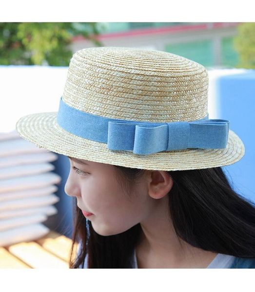 wholesale sun flat straw hat boater hat girls bow summer hats for women beach flat panama straw chapeau femme, Blue;gray
wholesale sun flat straw hat boater hat girls bow summer hats for women beach flat panama straw chapeau femme, Blue;gray