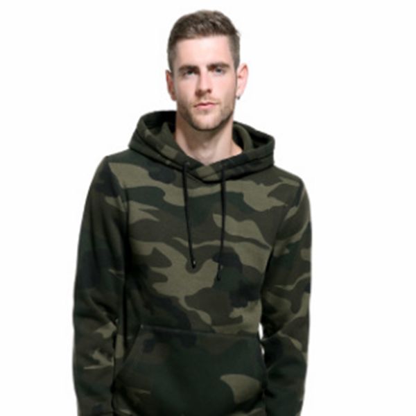 2019 new long-sleeved multi-color camouflage hooded large size casual men's style handsome clothing, Black
2019 new long-sleeved multi-color camouflage hooded large size casual men's style handsome clothing, Black