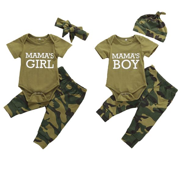 0-12m newborn infant baby girls boys clothes sets letter print short sleeve romper +camouflage pants hats/headband, White
0-12m newborn infant baby girls boys clothes sets letter print short sleeve romper +camouflage pants hats/headband, White