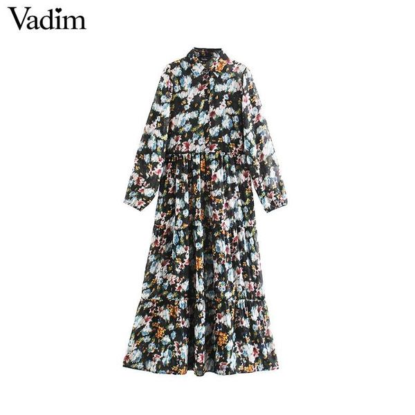 vadim women fashion floral pattern midi dress long sleeve straight female casual see through mid calf dresses vestidos qd204, Black;pink
vadim women fashion floral pattern midi dress long sleeve straight female casual see through mid calf dresses vestidos qd204, Black;pink