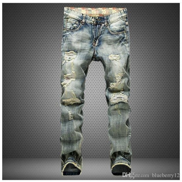 мужская мода hot designer jeans men омывается сломанный известный бренд джинсовой с напечатанными внутри plus size, Blue
мужская мода hot designer jeans men омывается сломанный известный бренд джинсовой с напечатанными внутри plus size, Blue