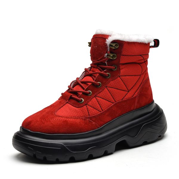 new fashion men boots winter plush warm snow boots non-slip outdoor lace-up ankle men shoes winter sneakers, Black
new fashion men boots winter plush warm snow boots non-slip outdoor lace-up ankle men shoes winter sneakers, Black