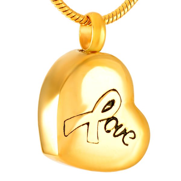 new z308 gold ribbon love heart cremation urn jewelry for ashes of loved one-engraving stainless steel memorial keepsake necklace, Silver
new z308 gold ribbon love heart cremation urn jewelry for ashes of loved one-engraving stainless steel memorial keepsake necklace, Silver