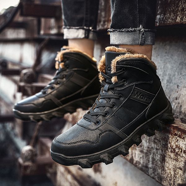 winter boots men warm casual fur shoes rubber ankle bota men sneakers lace up fashion snow boots plush male shoes 4, Black
winter boots men warm casual fur shoes rubber ankle bota men sneakers lace up fashion snow boots plush male shoes 4, Black