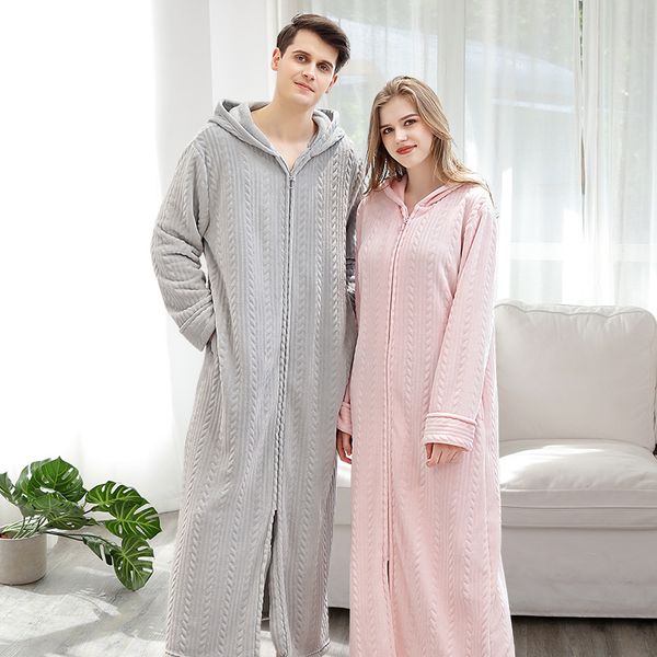 men's sleepwear autumn/winter man bathrobe hooded with zipper plus fertilizer nightgown couple thickening pajamas flannel nightdress, Black;brown
men's sleepwear autumn/winter man bathrobe hooded with zipper plus fertilizer nightgown couple thickening pajamas flannel nightdress, Black;brown