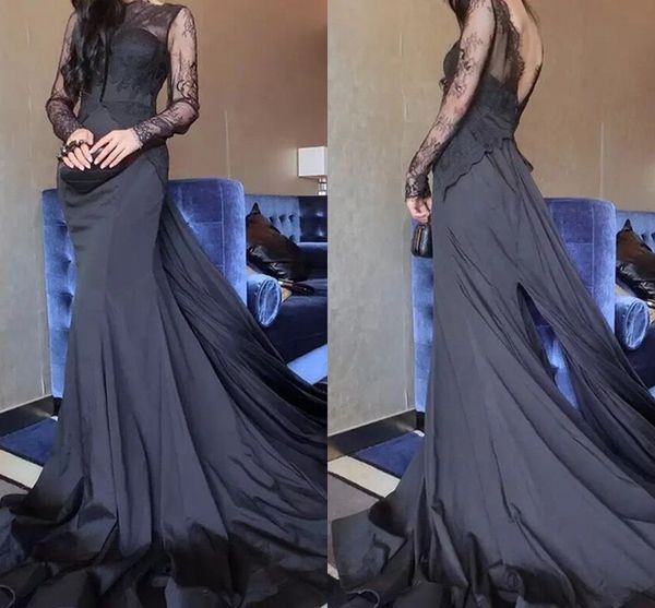 vestidos 2019 charming black jewel prom dresses lace long sleeve elastic satin sweep train mermaid formal evening dresses prom gowns, Black;red
vestidos 2019 charming black jewel prom dresses lace long sleeve elastic satin sweep train mermaid formal evening dresses prom gowns, Black;red