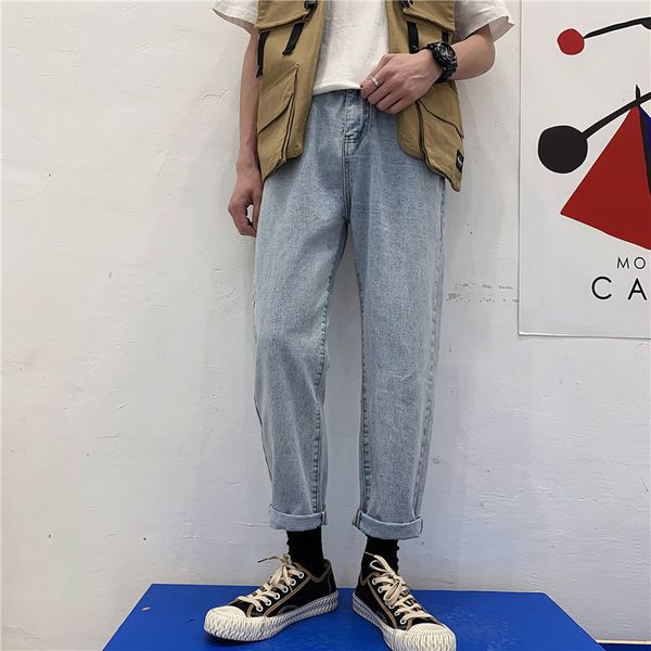 straight jeans men's fashion washed casual retro jeans pants men streetwear wild solid loose hip-hop denim trousers mens s-3xl, Blue
straight jeans men's fashion washed casual retro jeans pants men streetwear wild solid loose hip-hop denim trousers mens s-3xl, Blue