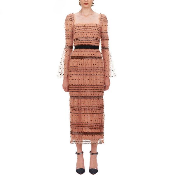 elegant dot print self portrait summer lace mesh dress 2020 women split flare sleeve square collar ruched pleated long dress, Black;gray
elegant dot print self portrait summer lace mesh dress 2020 women split flare sleeve square collar ruched pleated long dress, Black;gray