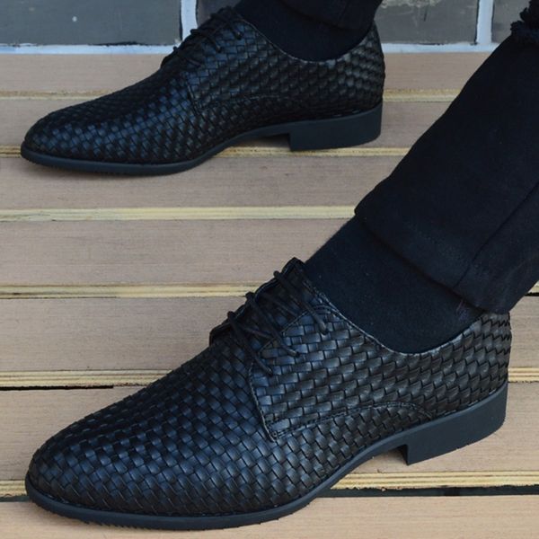 leather woven shoes oxford shoes for mens pointed toe dress men loafers italian formal wedding zapatos hombre casual, Black
leather woven shoes oxford shoes for mens pointed toe dress men loafers italian formal wedding zapatos hombre casual, Black