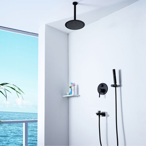 10 inch black rainfall 304 sus showerheads brass cold shower faucets spout taps bathroom hand hold shower wall mounted
10 inch black rainfall 304 sus showerheads brass cold shower faucets spout taps bathroom hand hold shower wall mounted