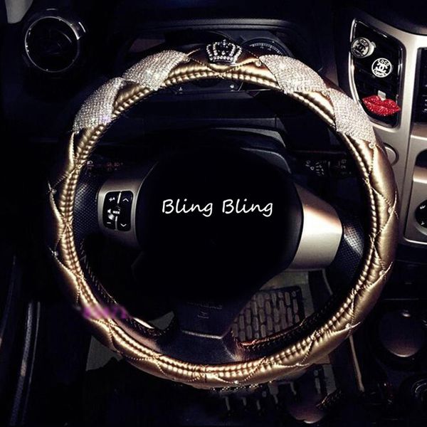 luxury diamond crown leather car steering wheel covers with crystal bling bling rhinestones for girls car interior accessories
luxury diamond crown leather car steering wheel covers with crystal bling bling rhinestones for girls car interior accessories