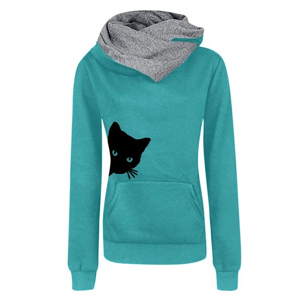 2019 women casual long sleeve sweatshirt cat printing pattern comfortable hoodies street sleeve pullover thick pullovers #vc117, Black
2019 women casual long sleeve sweatshirt cat printing pattern comfortable hoodies street sleeve pullover thick pullovers #vc117, Black